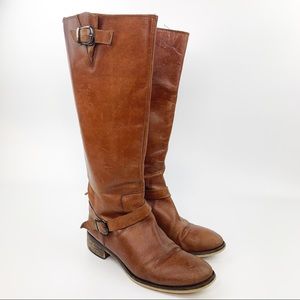 LAVORAZIONE ARTIGIANA Leather Tall Riding Boots 40